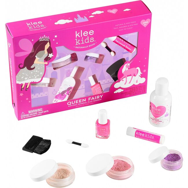 Queen Fairy 6-Piece Natural Play Makeup Kit with Loose Powder Makeup
