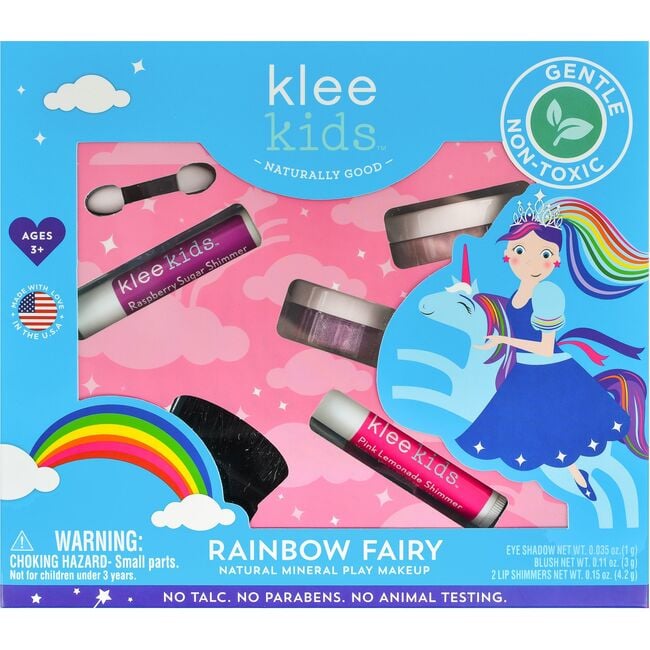 Rainbow Fairy 4-Piece Natural Play Makeup Kit with Loose Powder Makeup - Makeup - 2