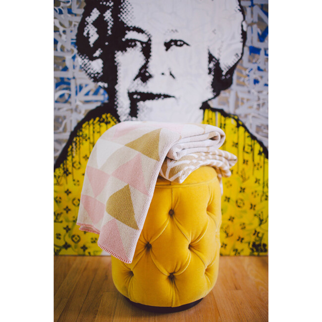 Up & Down Throw, Blush/Moss - Throws - 2
