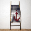 French Stripe Anchor Throw, Marine Stripe - Throws - 2