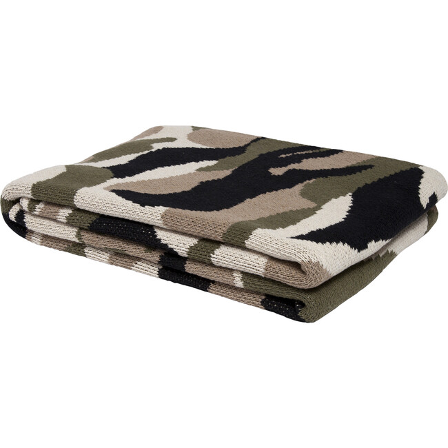 Camouflage Throw, Flax/Loden - Throws - 1
