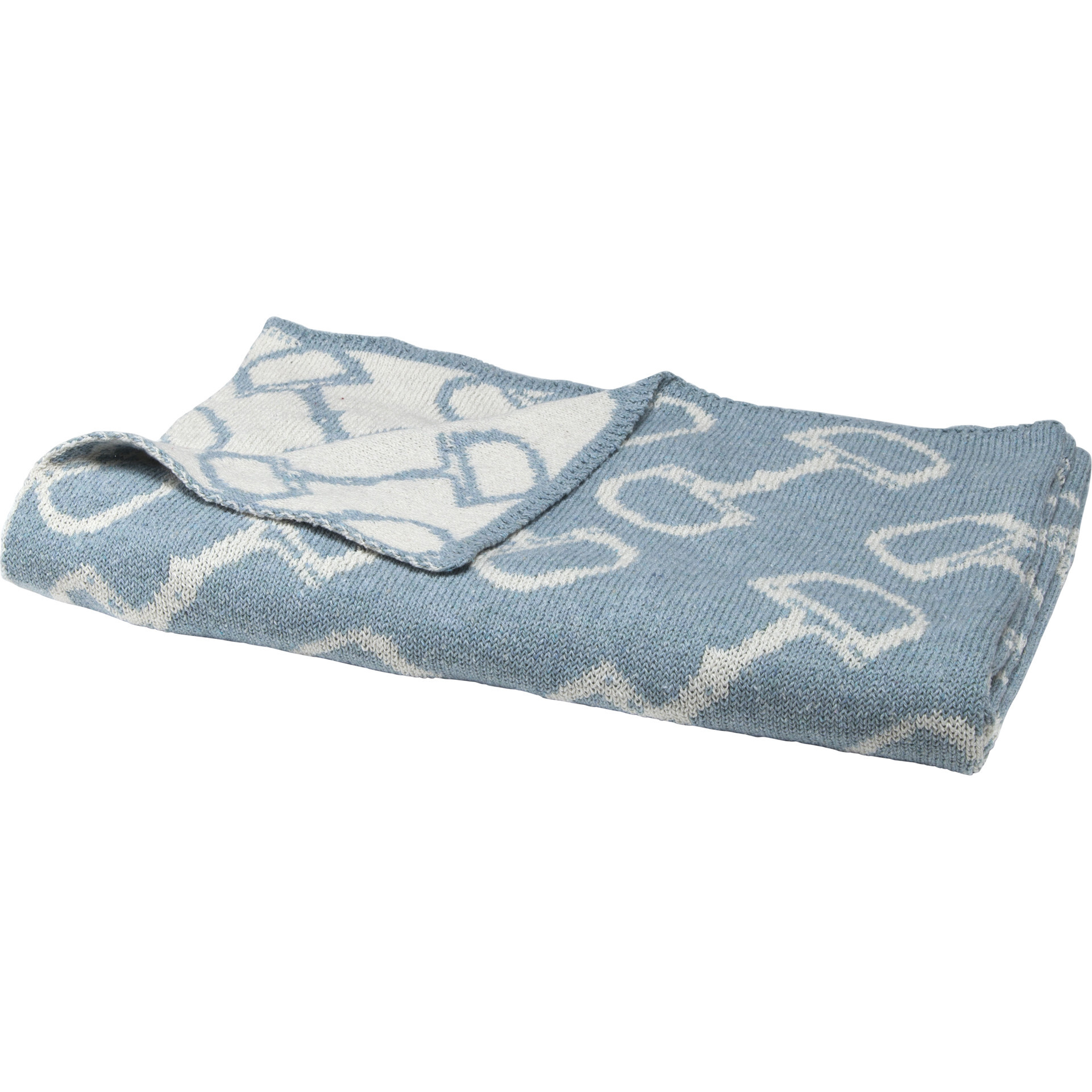 Bits Reversible Baby Blanket, Pond - Blankets - 1