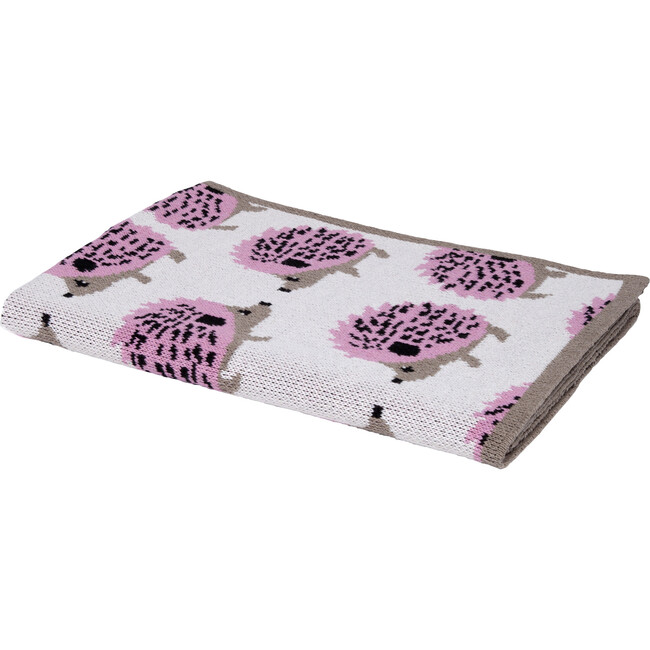 Hedgehog Baby Blanket, Pink - Blankets - 1