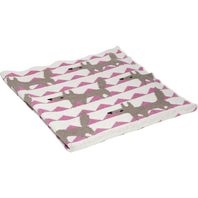 Fox Baby Blanket, Pink