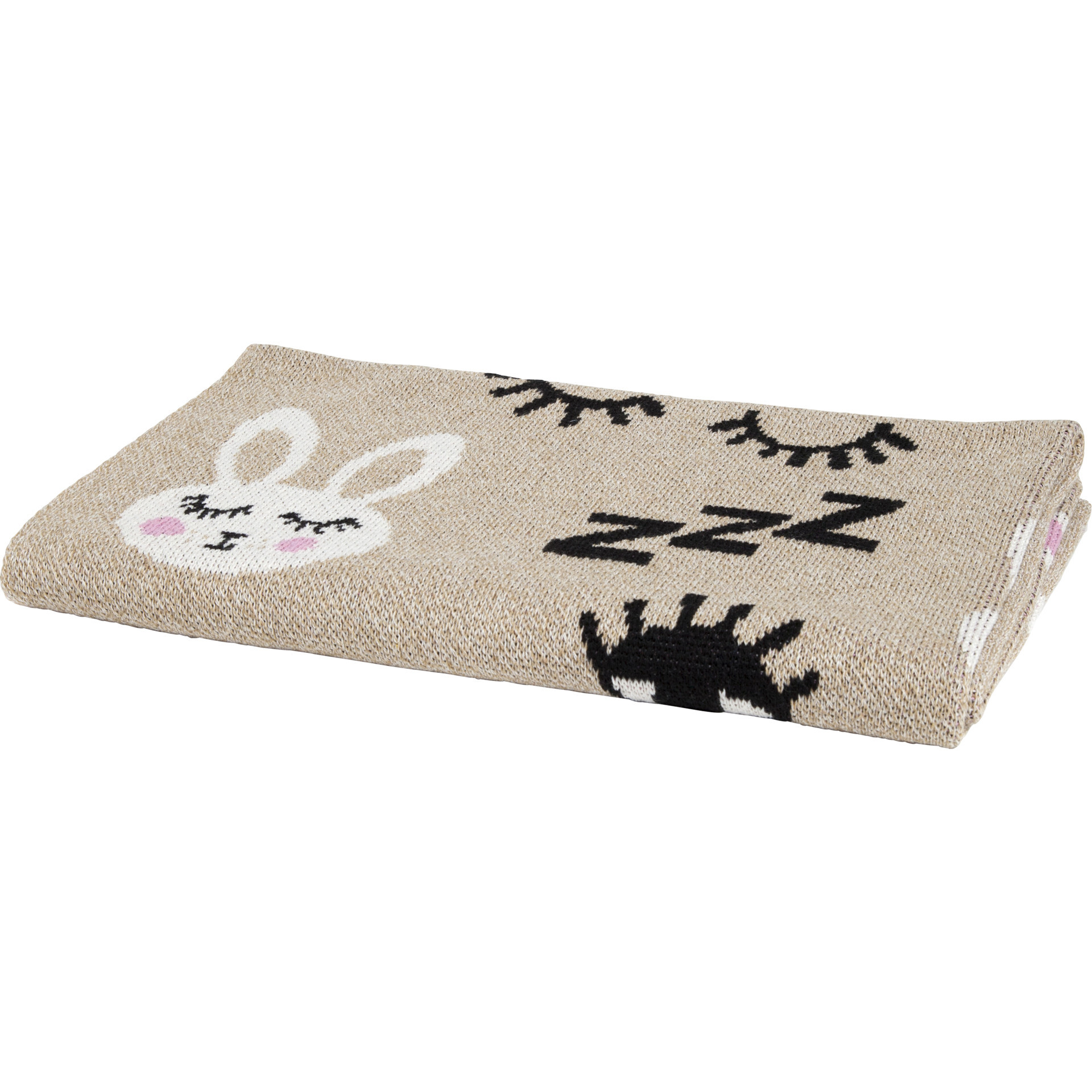 Bunny Baby Blanket, Oatmeal - Blankets - 1