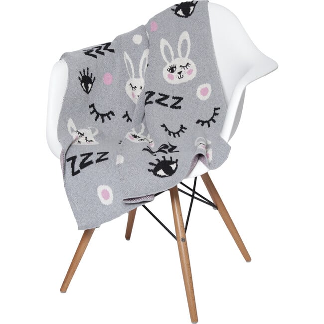 Bunny Baby Blanket, Aluminum - Blankets - 2