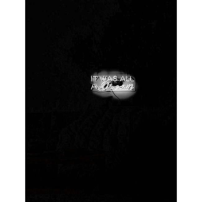 "It Was All a Dream" White Neon Sign - Wall Décor - 2
