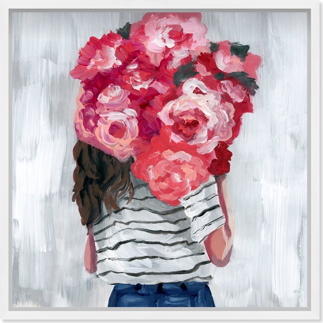 Flower Delivery Girl, Framed - Art - 1