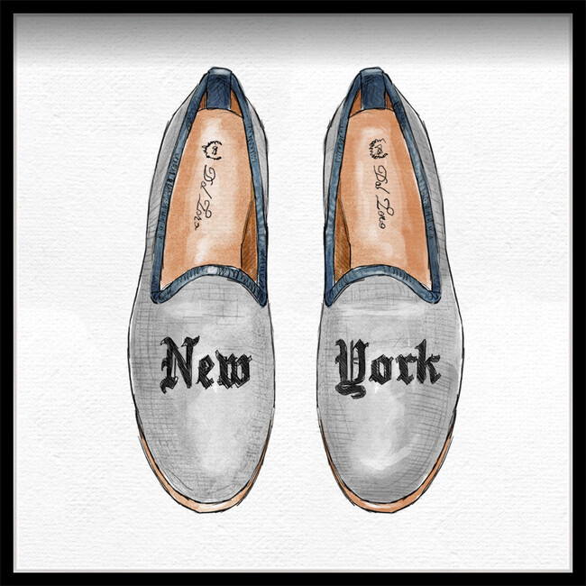 New York Slippers Print, Framed