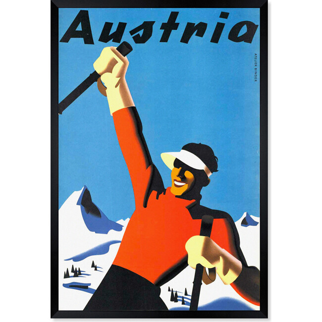 Austria Ski, Framed - Art - 1