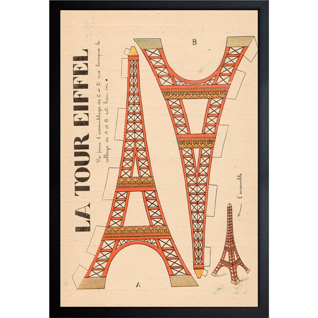 La Tour Eiffel Diagram, Framed