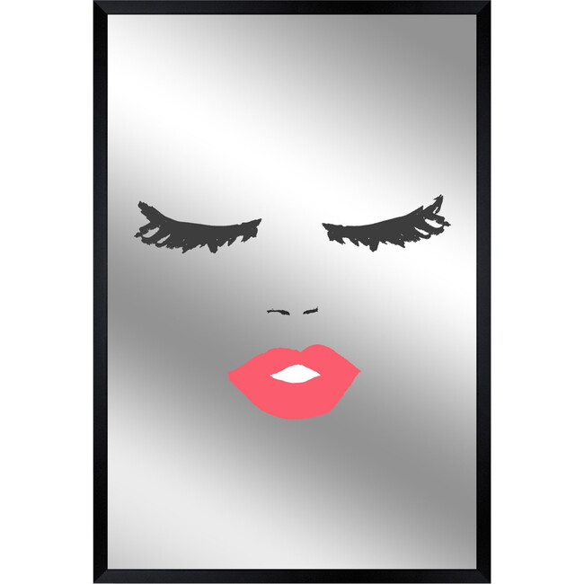 Big Kiss Mirror, Framed
