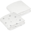 Organic 2 pack Crib Sheet, Grey & White Stars - Crib Sheets - 1 - thumbnail