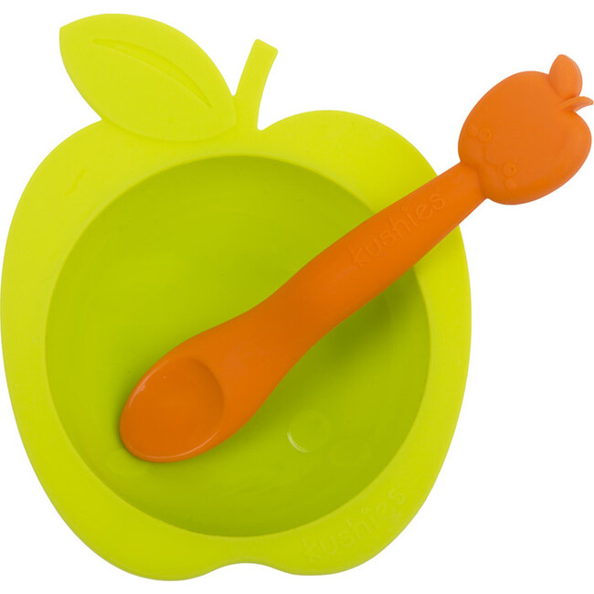 Kushies Silicone Feeding 5 PC Set, Marble & Citrus & Carrot - Tableware - 6
