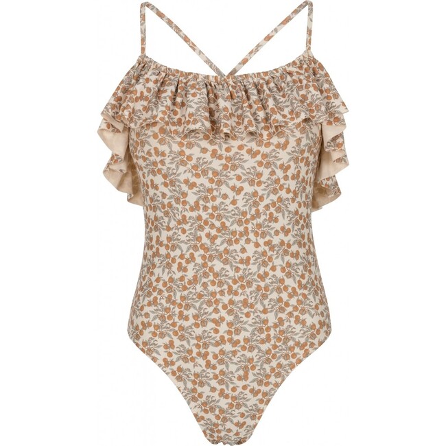 Peony Mommy Swimsuit, Orangery Beige - One Pieces - 1