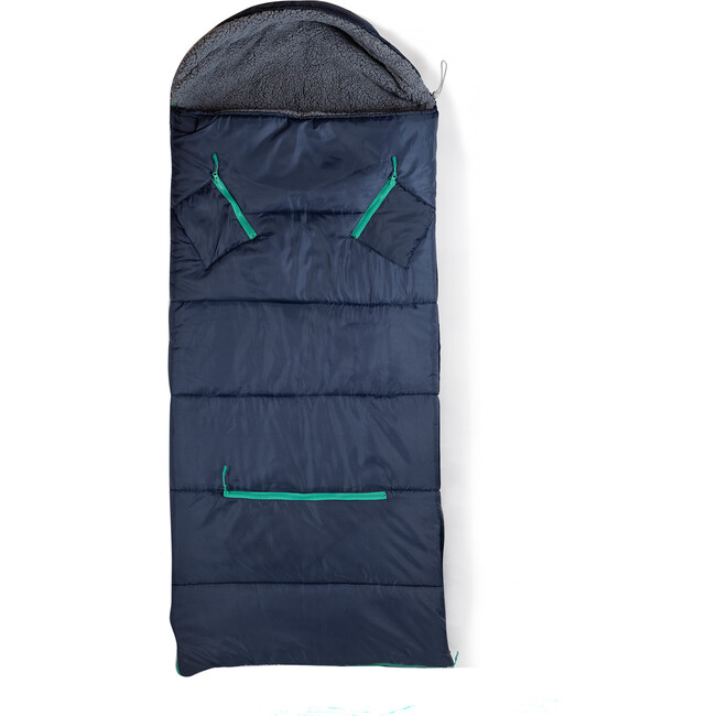 Sleep 'N' Pack Big Kids Sleeping Bag, Navy/Grey - Sleepbags - 3