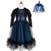 Luna The Midnight Witch Dress & Head Band, Teal/Black - Costumes - 1 - thumbnail