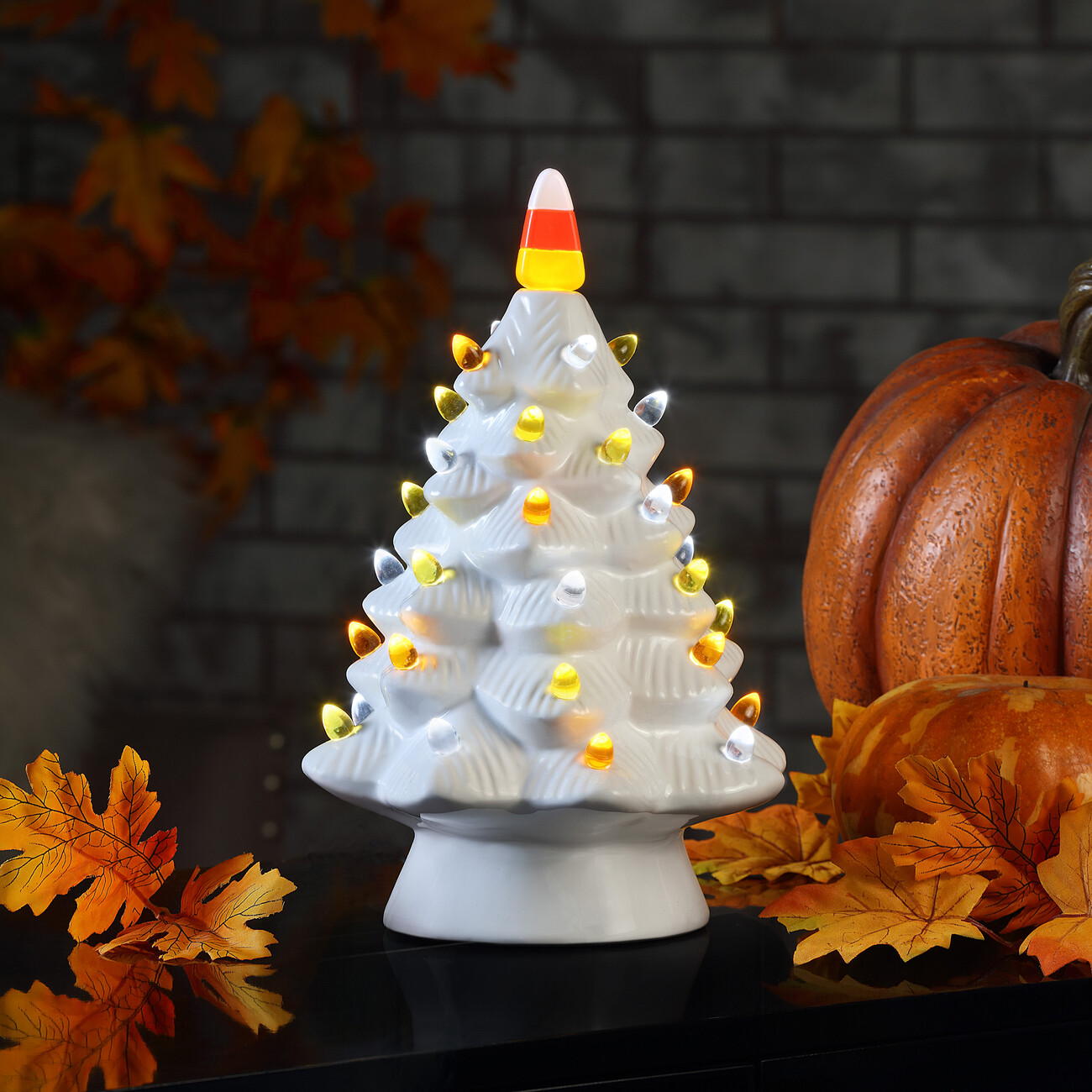 Mr. CHRISTMAS HALLOWEEN buy CAND CORN CERAMIC TREE