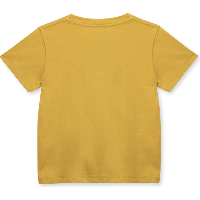 Short Sleeve T-Shirt  Organic Cotton Happy Place, Yellow - Tees - 3