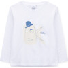 T-Shirt Long Sleeve Organic Cotton "K" Attention, White - Tees - 1 - thumbnail