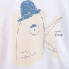 T-Shirt Long Sleeve Organic Cotton "K" Attention, White - Tees - 2