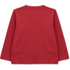 T-Shirt Long Sleeve Organic Cotton Upside Down, Red - T-Shirts - 3
