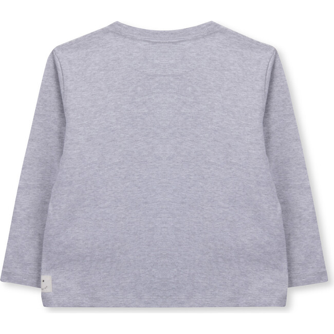 T-Shirt Long Sleeve Organic Cotton Happy Place, Grey - Tees - 4
