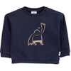 Sweatshirt Terry Baby Hey, Blue - Sweatshirts - 1 - thumbnail