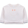 Sweatshirt Terry Happy, White - Sweatshirts - 1 - thumbnail