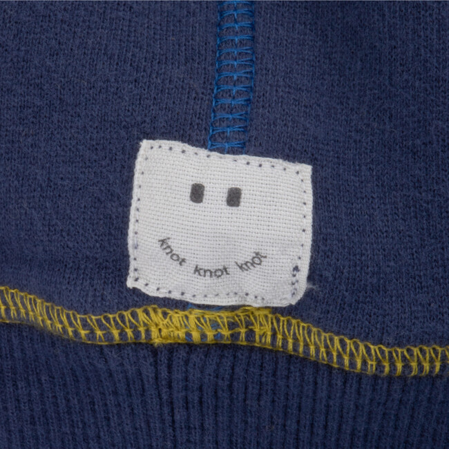 Sweatshirt Terry Neon Overlock, Blue - Sweatshirts - 3