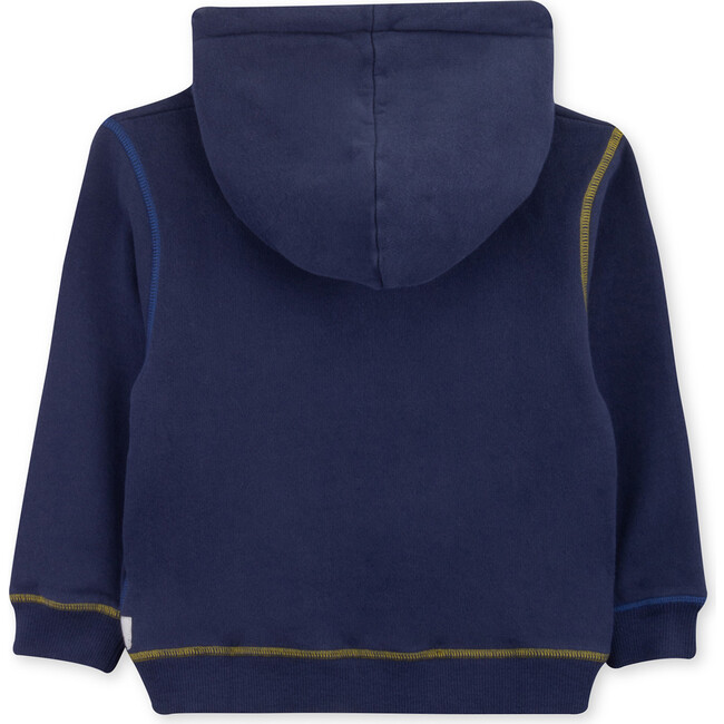 Sweatshirt Terry Neon Overlock, Blue - Sweatshirts - 4