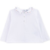 Baby Polo Organic Cotton Leafs, White - Polo Shirts - 1 - thumbnail