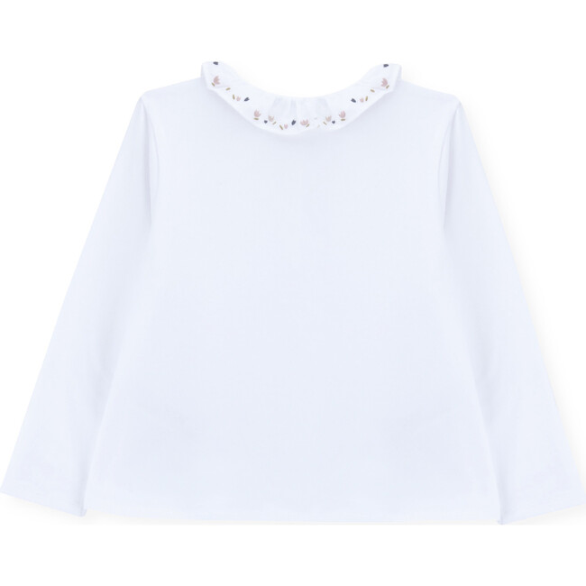 Polo Organic Cotton Flowers, White - Polo Shirts - 3