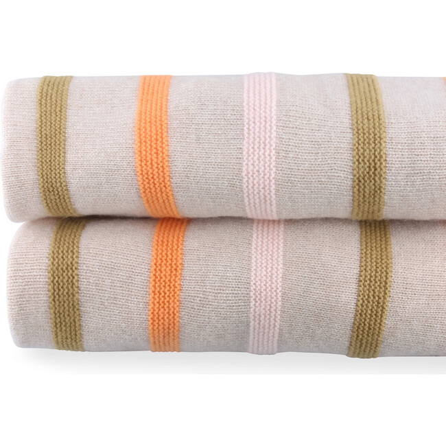 Knitted Blanket Newborn Lowri, Stripes