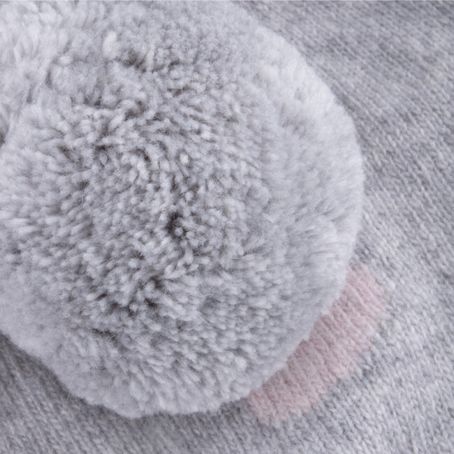 Beanie Knitted Birdy Dots, Grey - Hats - 2