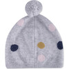 Beanie Knitted Birdy Dots, Grey - Hats - 3