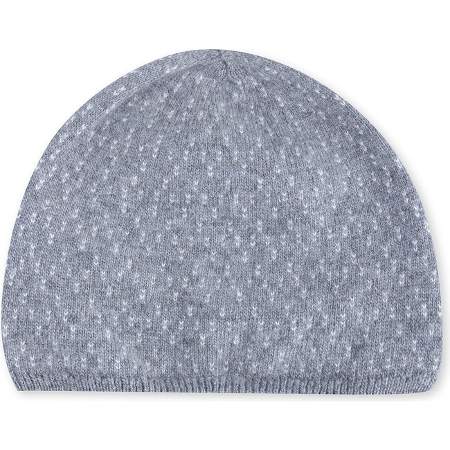 Beanie Newborn Knitted Jacquard, Grey - Hats - 1