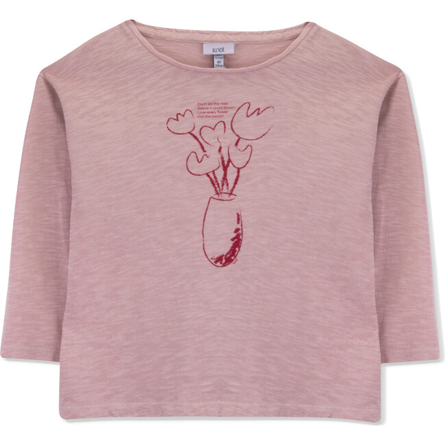 T-Shirt Long Sleeve Organic Cotton Garden Shed, Pink