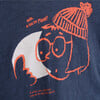 T-Shirt Long Sleeve Organic Cotton #8 Moon Advice, Blue - T-Shirts - 2