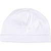 Beanie Newborn Organic Cotton Plain Fold, White - Hats - 1 - thumbnail