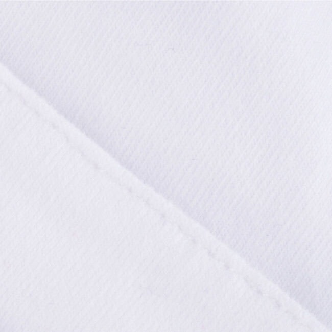 Beanie Newborn Organic Cotton Plain Fold, White - Hats - 2