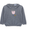 Sweater Baby Flower, Grey - Sweaters - 1 - thumbnail