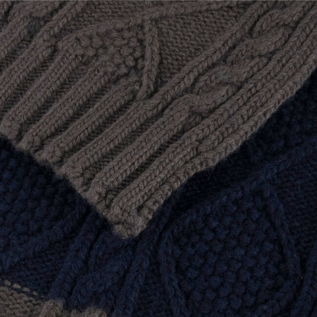 Wool Scarf Vigo, Brown - Scarves - 2