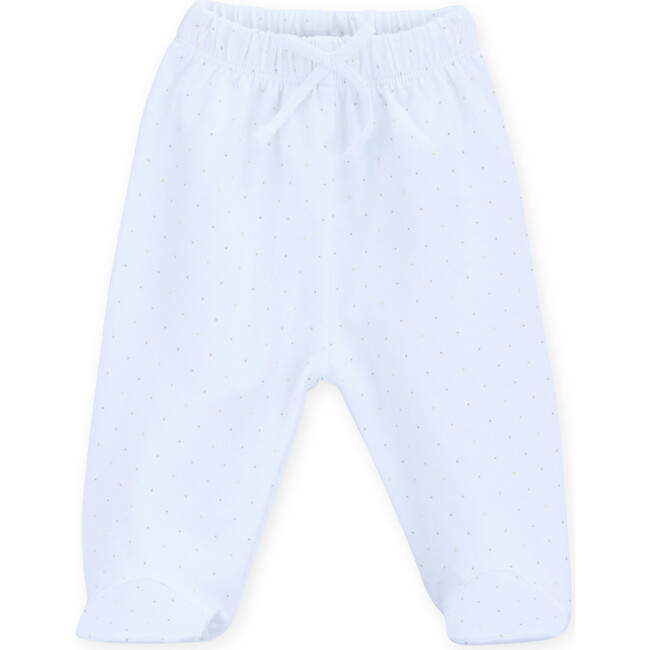 Newborn Trousers Tricot Seurat, White