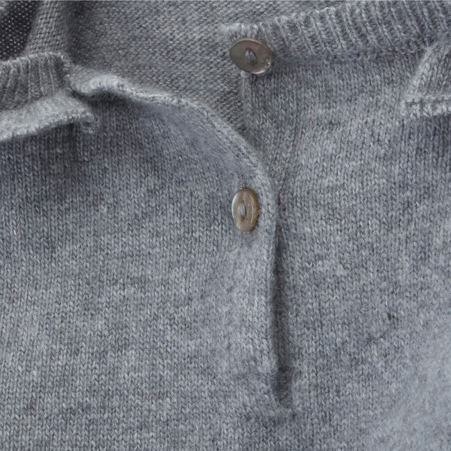 Sweater Baby Flower, Grey - Sweaters - 4