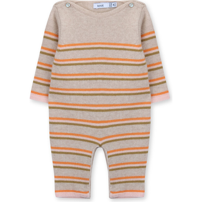 Newborn Knitted Jumpsuit Jaden, Stripes - Rompers - 1