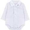 Long Sleeve Body Newborn Birdy, White - Rompers - 1 - thumbnail