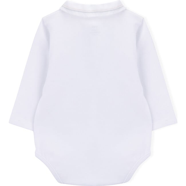 Long Sleeve Body Newborn Two Straight Lines, White - Rompers - 3