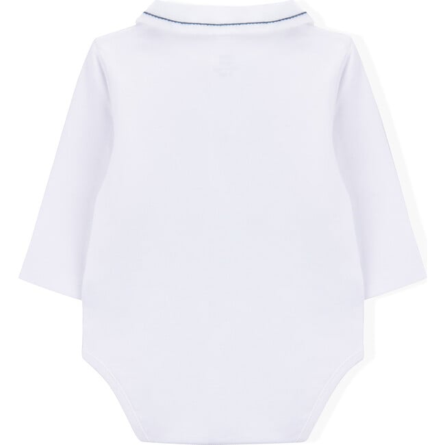 Long Sleeve Body Newborn One Straight Line, White - Rompers - 3