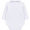 Long Sleeve Body Newborn One Straight Line, White - Rompers - 3